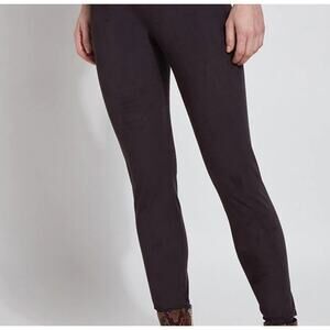 Lysse Faux Suede High-Waisted Black Leggings Small S Activewear Athletic